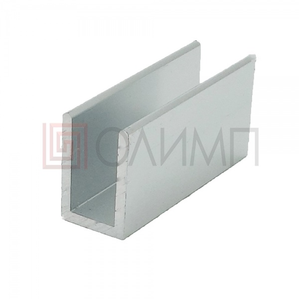 О-10AL Профиль П-образный для стекла 8мм L=3000мм полированный алюминий