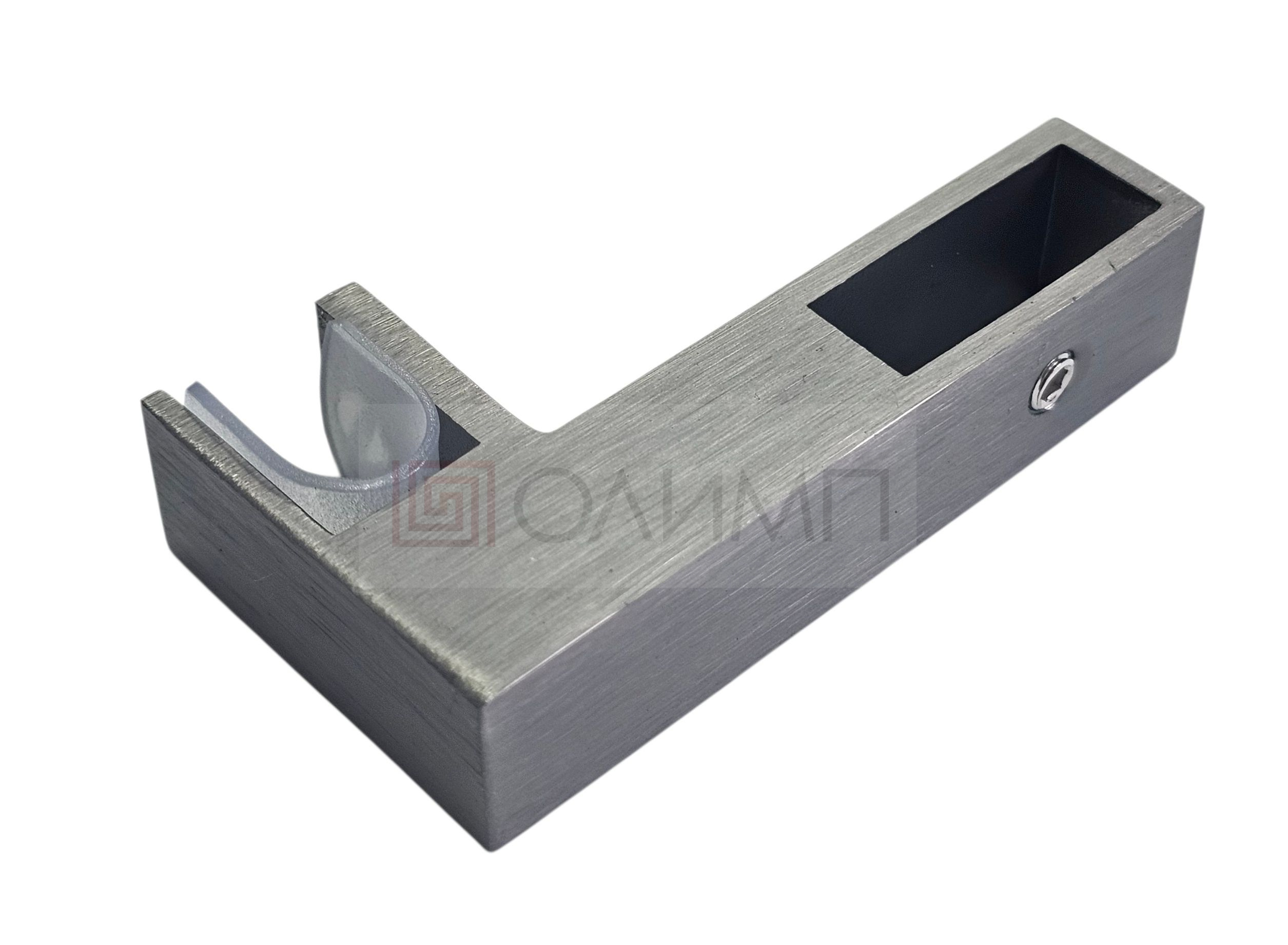 О-015 Gun Metal SUS 304 Коннектор для  трека 30х10 mm проходной, горизонтальный