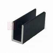 О-10AL Black Профиль П-образный для стекла 8мм L=3000мм черный алюминий