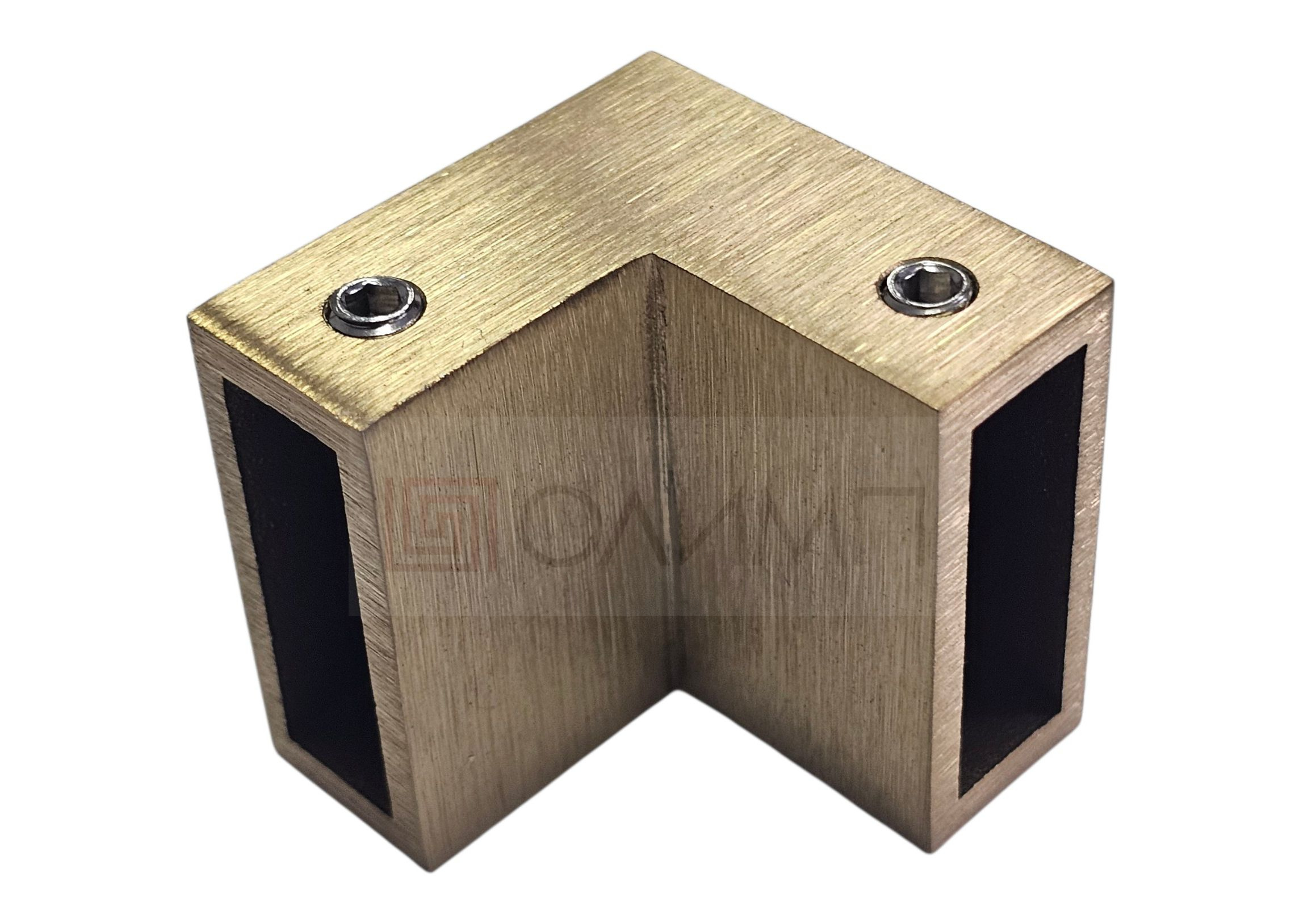 О-03 Brush Gold Соединитель труба-труба 90°  30х10 мм