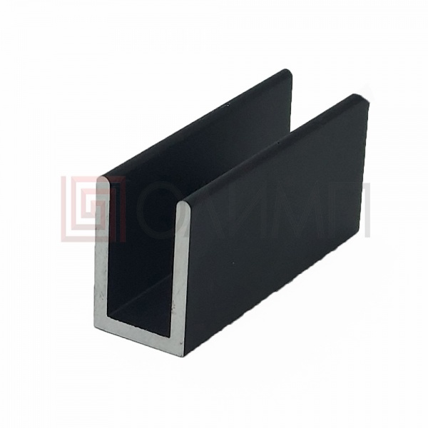 О-10AL Black Профиль П-образный для стекла 8мм L=3000мм черный алюминий